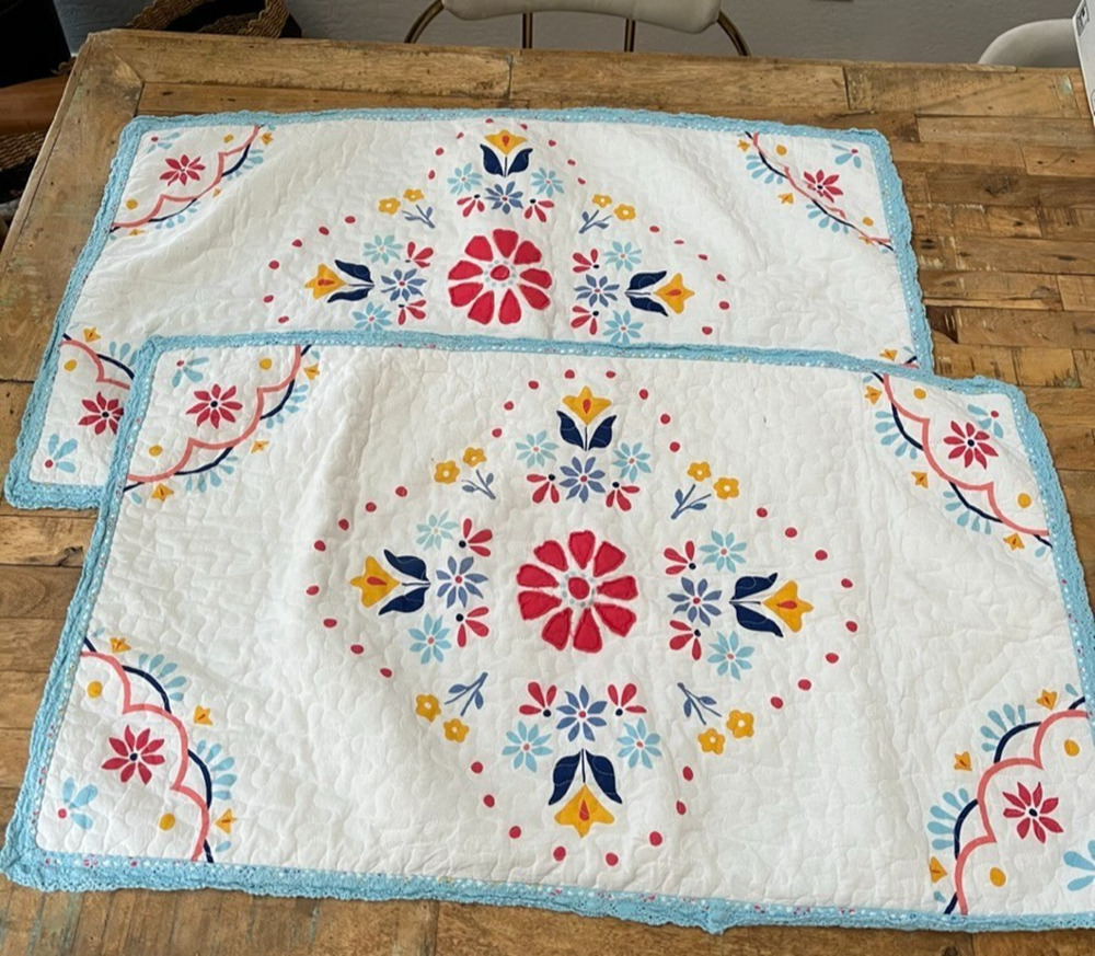 The Pioneer Woman Medallion Quilted Queen Pillow Shams (2) Cotton